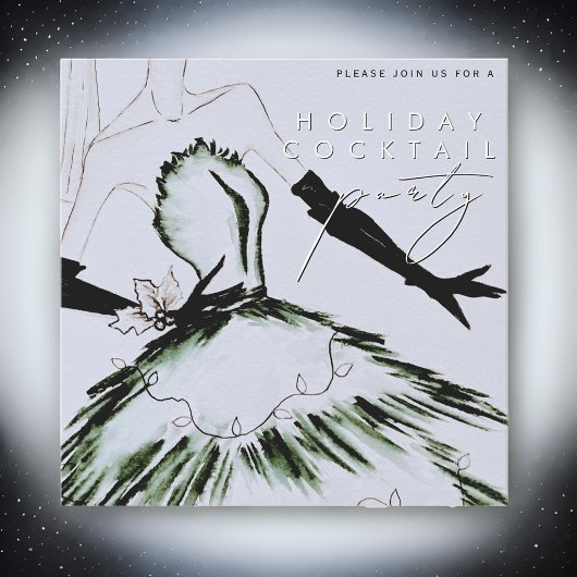 ウォーターカラー ヴォーグ ファッション ホリデー カクテル パーティー 招待状