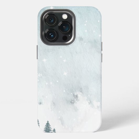 ウォーターカラー 冬の風景 iPhoneケース (裏面)