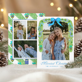 ウォーターカラー 孔雀 クリスマス ガーランド スワッグ 写真