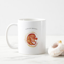 ウォーターカラー 星座 しし座 モノグラム コーヒーマグカップ