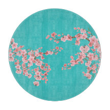 ウォーターカラー 桜のカッティングボード