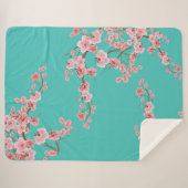 ウォーターカラー 桜 シェルパブランケット (正面(横))