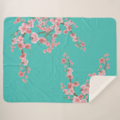 ウォーターカラー 桜 シェルパブランケット (正面(横))
