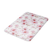 ウォーターカラー 桜 ピンク 白 バスマット (アングル)