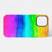 ウォーターカラー 水彩画 水彩絵の具 ウォッシュ iPhoneケース (裏面横)