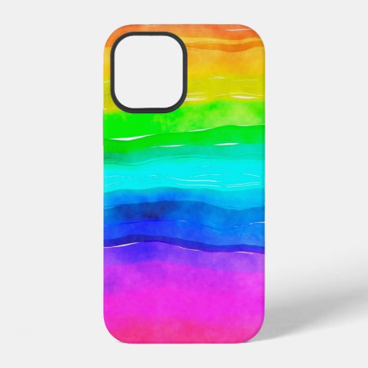 ウォーターカラー 水彩画 水彩絵の具 ウォッシュ iPhoneケース (裏面)