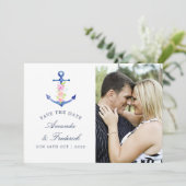 ウォーターカラー・海洋テーマの結婚式Save the Date セーブザデート (スタンド正面)