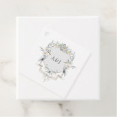 ウォーターカラー 湖畔の結婚式 モノグラム クレスト フェイバータグ (インサイチュ)