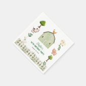 ウォーターカラー 牧場の動物の納屋 10歳の誕生日パーティー スタンダードカクテルナプキン (角)