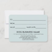 ウォーターカラー 犬のグルーミング ペットホテル 証明書 (裏面)
