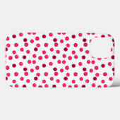 ウォーターカラー 赤い水彩ドット模様 Case-Mate iPhoneケース (裏面 (横))