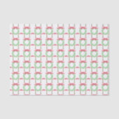 ウォーターカラー 赤い水玉 リボン リース クリスマス 薄葉紙 (正面)