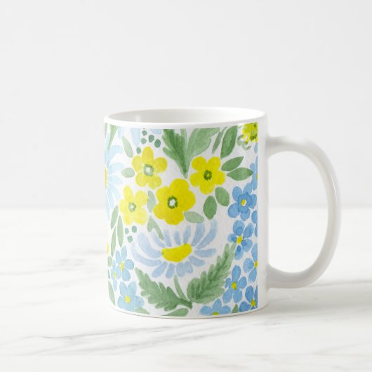 ウォーターカラー 野の花 カモミール コーヒーマグカップ (右)