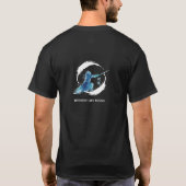 ウォーターカラー 雨粒 眠る 剣道 Tシャツ (裏面)