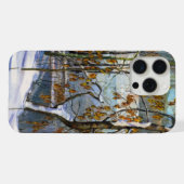 ウォーターカラー　雪の降る iPhoneケース (裏面横)
