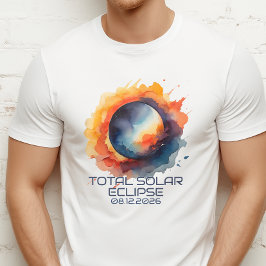 ウォーターカラー 2026年 日食の思い出 Tシャツ