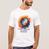 ウォーターカラー 2026年 日食の思い出 Tシャツ (正面)
