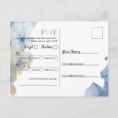 ウォーターカラー Lux RSVP ポストカード (裏面)