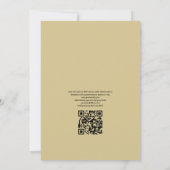 ウォーターカラー QRコード RSVP ビーチウェディング 招待状 (裏面)