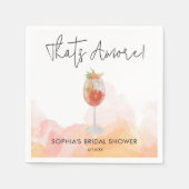 ウォーターカラー That's Amore スプリッツ ブライダルシャワー スタンダードカクテルナプキン (正面)