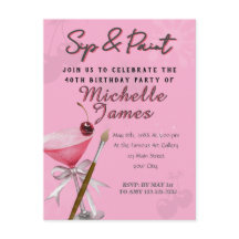 ウォーターカラーsip&アー絵を描ト誕生日