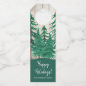 ウォーターカ素朴ラーパインツリーズハッピーホリデーズ ボトルネックタグ (正面)