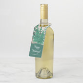 ウォーターカ素朴ラーパインツリーズハッピーホリデーズ ボトルネックタグ (アングル)