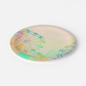 ウォーターカ絵画ラーズ観覧車フェアグラウンドアート ペーパープレート (アングル)