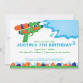 ウォーターガンパーティの招待状 招待状 (正面)