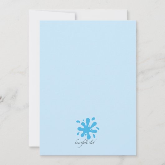 ウォーターガンパーティーの招待状 招待状 (裏面)