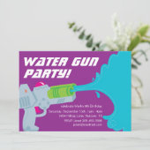 ウォーターガンパーティー招待状 招待状 (スタンド正面)