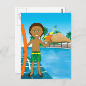 ウォーターガンプールボーイ ポストカード (正面/裏面)