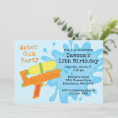 ウォーターガンボーイバースデーパーティ招待状 招待状 (スタンド正面)