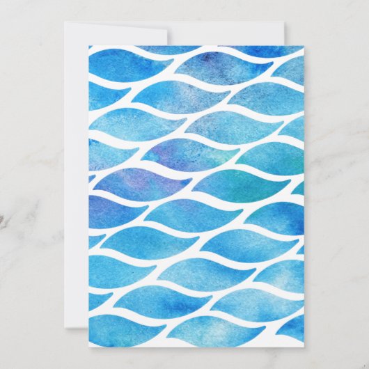 ウォーターガン夏の女の子の誕生日パーティーの招待 招待状 (裏面)