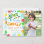 ウォーターガン誕生日フォト招待状 招待状 (正面)