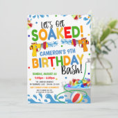 ウォーターガン誕生日招待状 招待状 (スタンド正面)