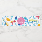 ウォーターガン サマー バースデー パーティー オーダーメイド ウォーター ペットボトルラベル (シングルラベル)