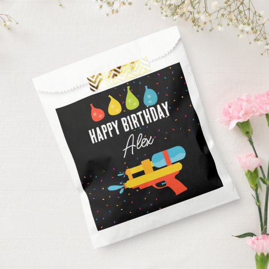 ウォーターガン&バルーン夏の子供の誕生日パーティー フェイバーバッグ (封をした状態)