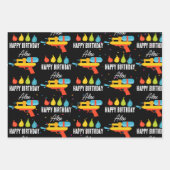 ウォーターガン&バルーン夏の誕生日パーティー ラッピングペーパーシート (正面3)