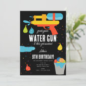 ウォーターガン&バルーン夏の誕生日パーティー 招待状 (スタンド正面)