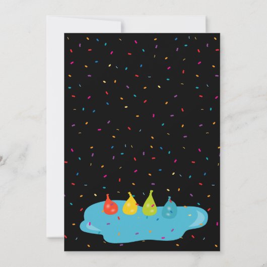 ウォーターガン&バルーン夏の誕生日パーティー 招待状 (裏面)