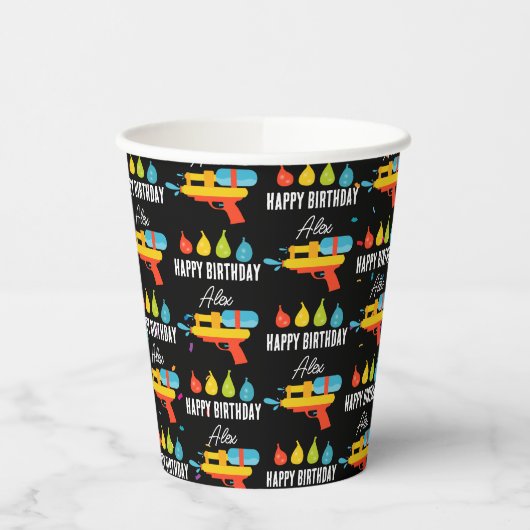 ウォーターガン&バルーン夏の誕生日パーティー 紙コップ (左)