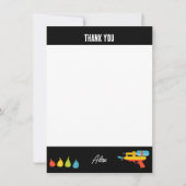 ウォーターガン＆バルーン 夏の子供 サンキューカード (正面)