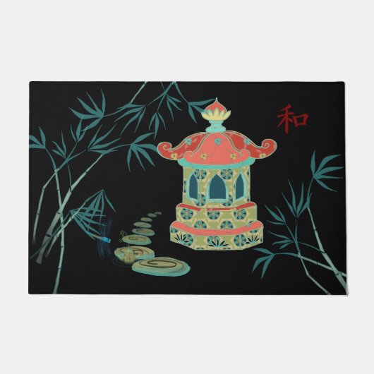 ウォーターガーデン日本のテンプルドアマット ドアマット (正面)