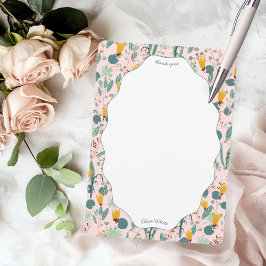 ウォーターガーデン フラワーブライダルシャワー かわいい カスタム サンキューカード