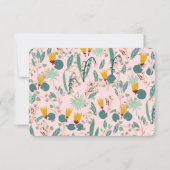 ウォーターガーデン フラワーブライダルシャワー かわいい カスタム 出欠カード (裏面)