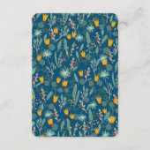 ウォーターガーデン フローラル ブライダルシャワー かわいい カスタム QR エンクロージャーカード (裏面)