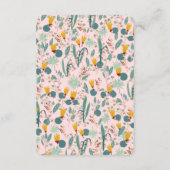 ウォーターガーデン フローラル ブライダルシャワー かわいい カスタム QR エンクロージャーカード (裏面)