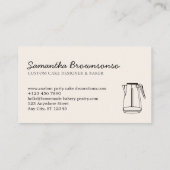 ウォーターキッチンティーボウリングをする人、 クリケットの投手 名刺 (裏面)