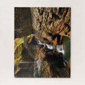 ウォーターキンズグレンの滝フィンガーレイクス ジグソーパズル (縦)